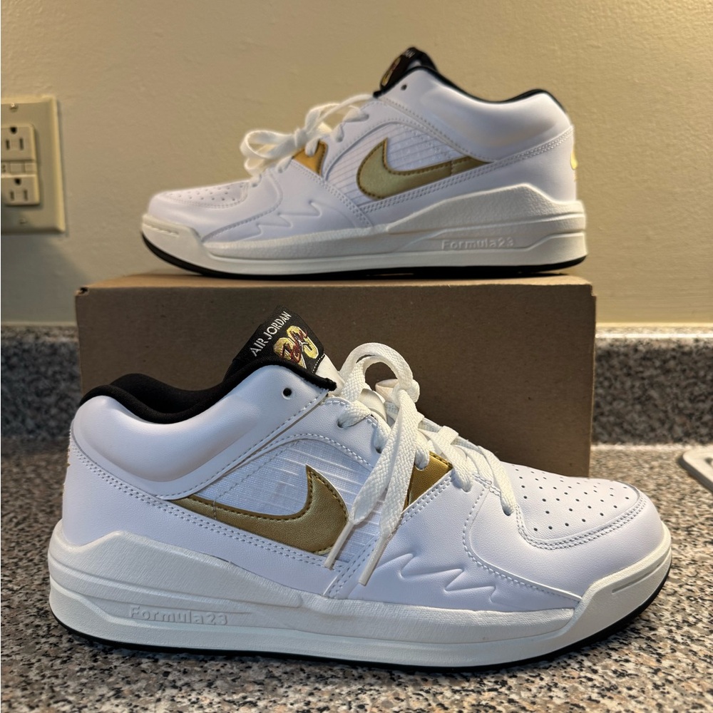 Nike Jordan Stadium 90 White/Metallic Gold-Black-Sail Men's Size 9 DX4397-170